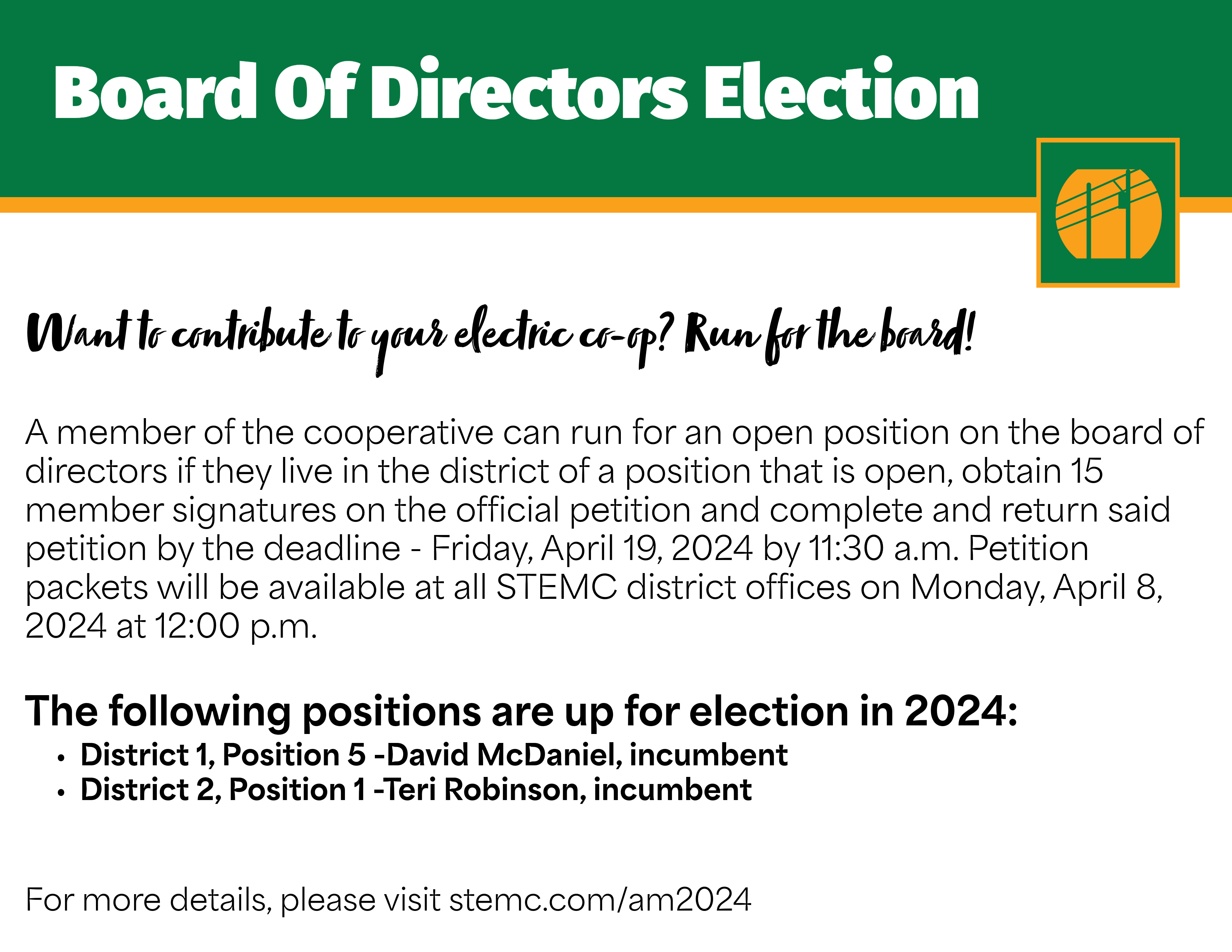 Board of Directors Election